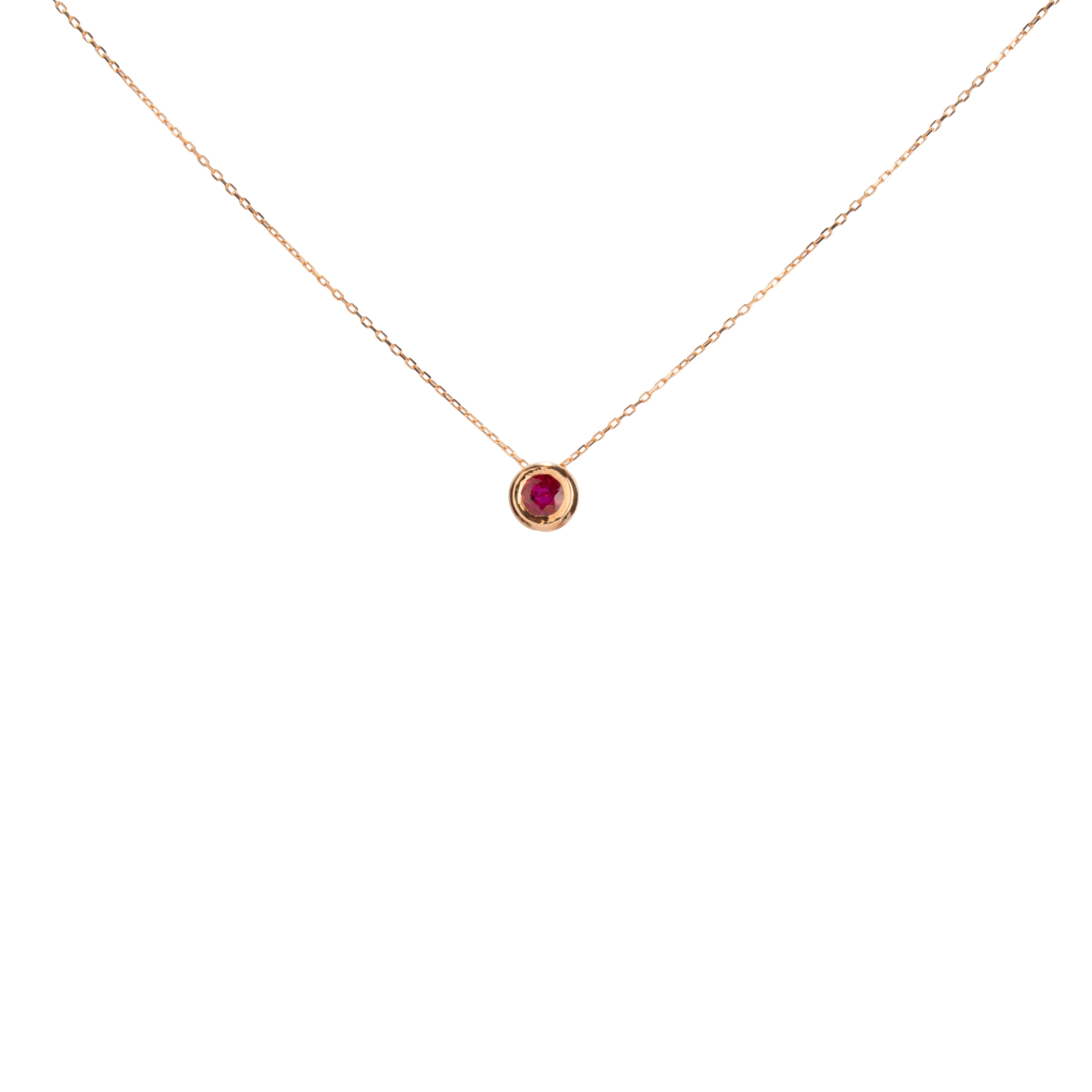 RUBY BEZEL PENDANT